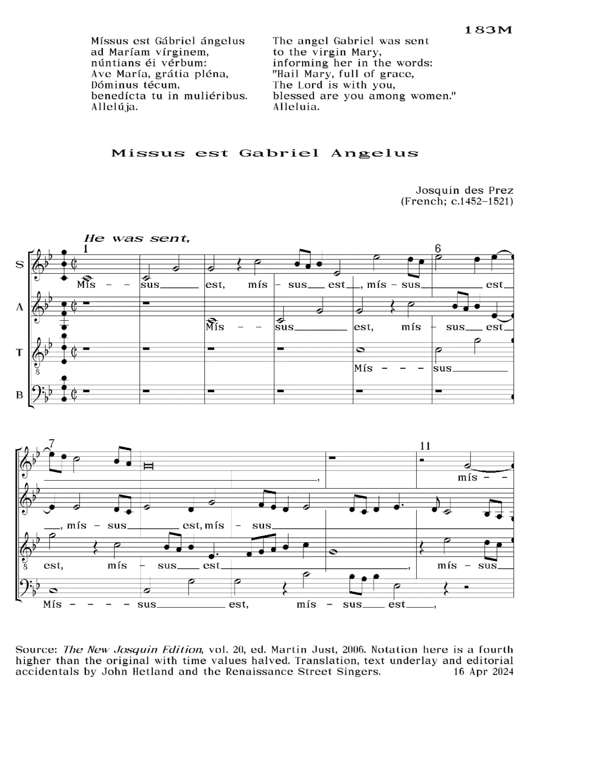 Missus est Gabriel Angelus - Page 1