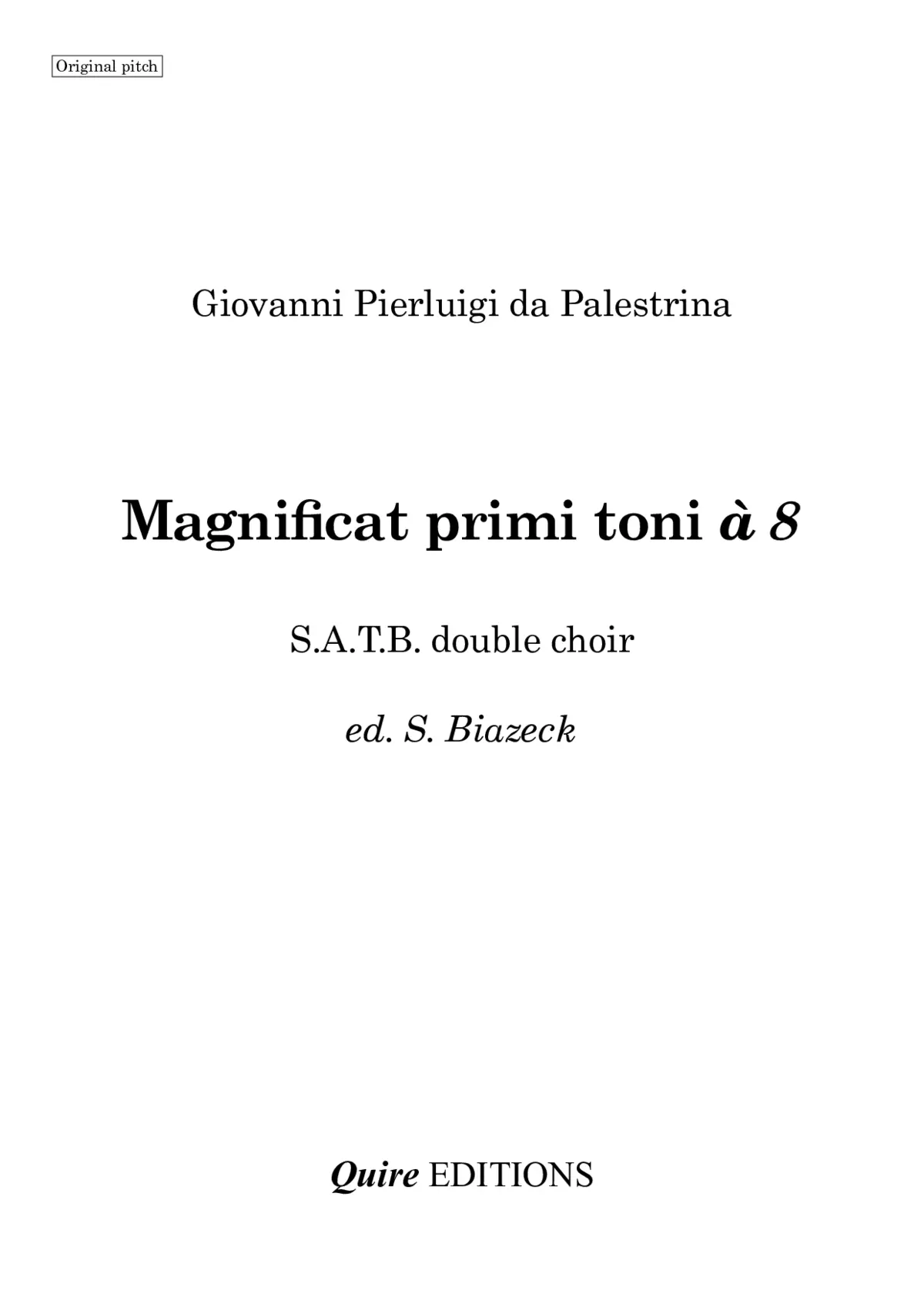 Magnificat primi toni a 8 - Page 1