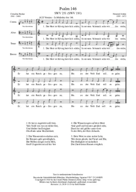 Der Herr ist König herrlich schön, SWV 191