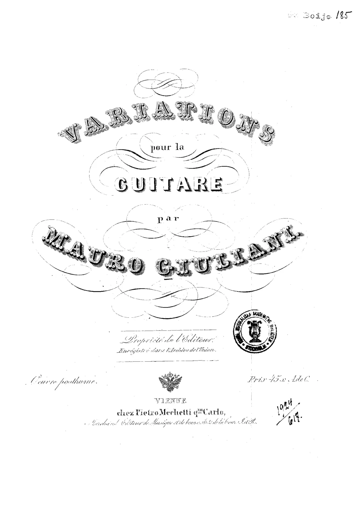 Variations pour la Guitare - Page 1