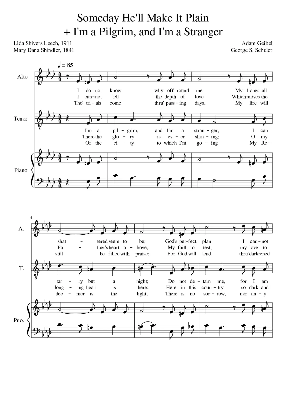 Im a pilgrim and Im a stranger (Schuler) - Page 1