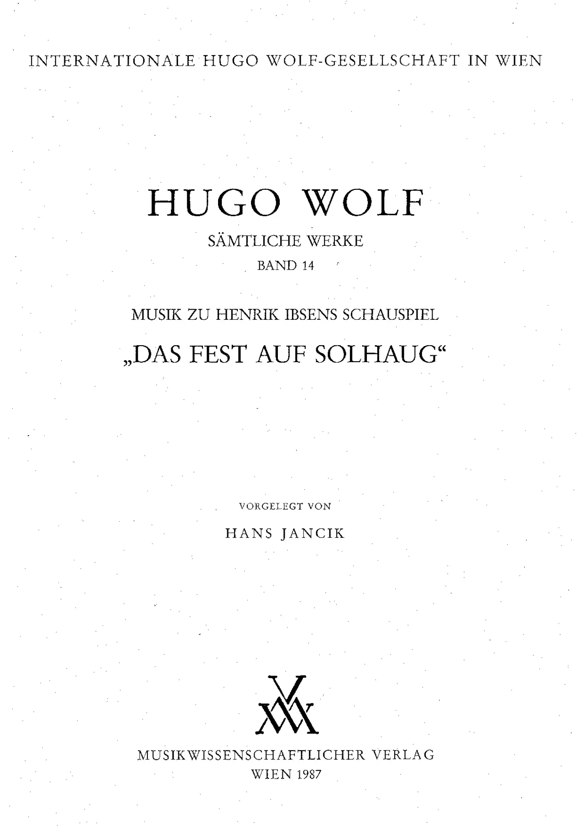 Musik zu Ibsens Schauspiel 'Das Fest auf Solhaug' - Page 1