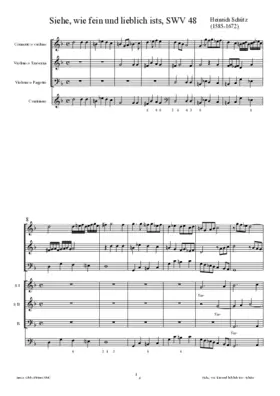 Siehe, wie fein und lieblich ists, SWV 48