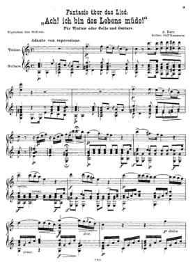 Fantasie über das Lied 'Ach! ich bin des Lebens müde!'