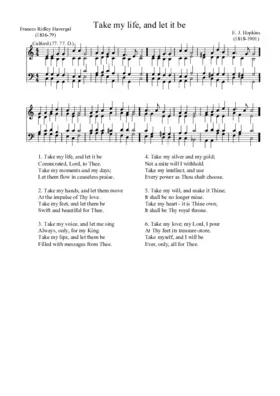 Take my life, and let it be