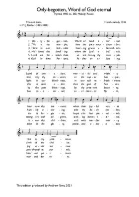 Only-begotten, Word of God eternal