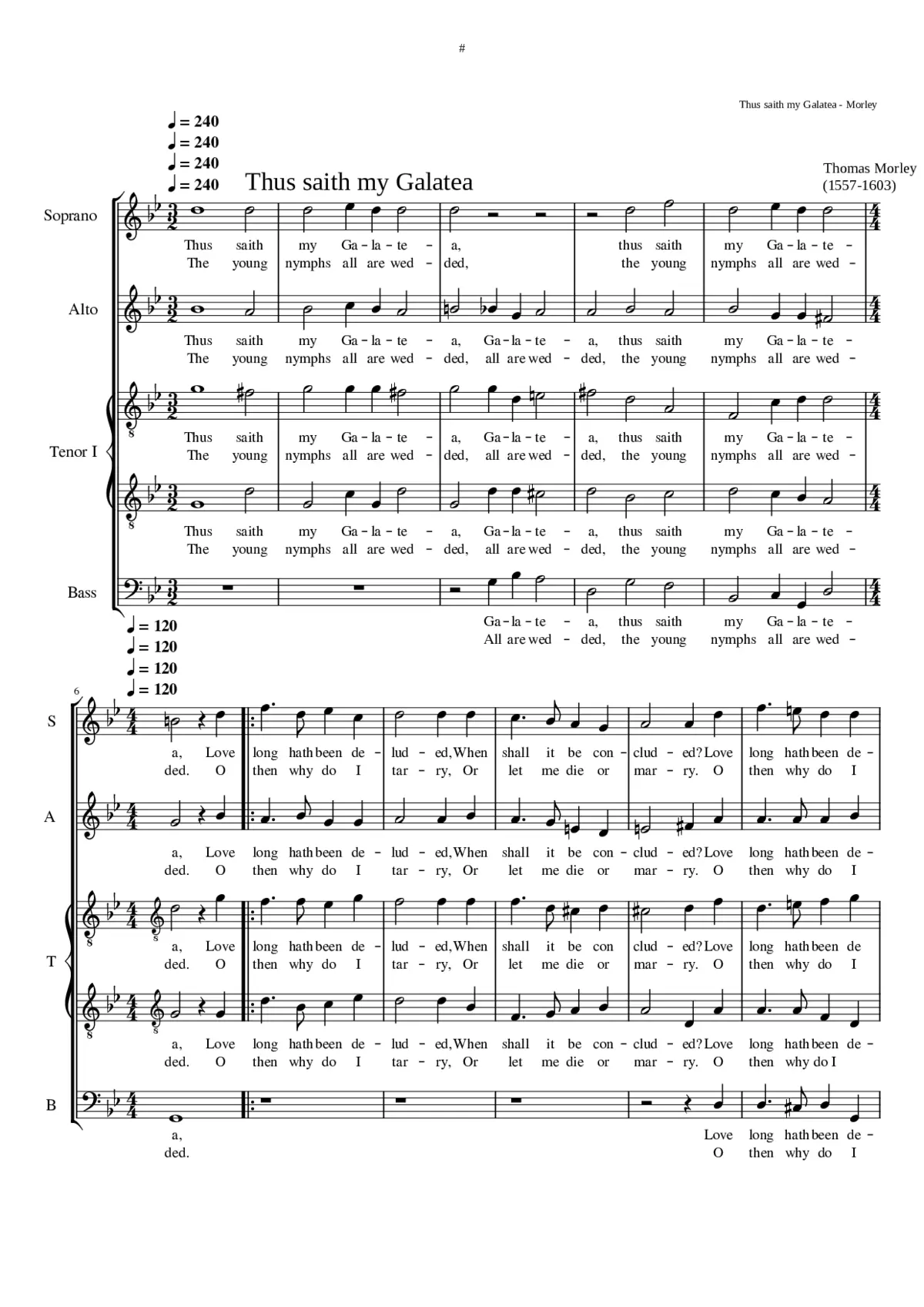 Thus saith my Galatea - Page 1