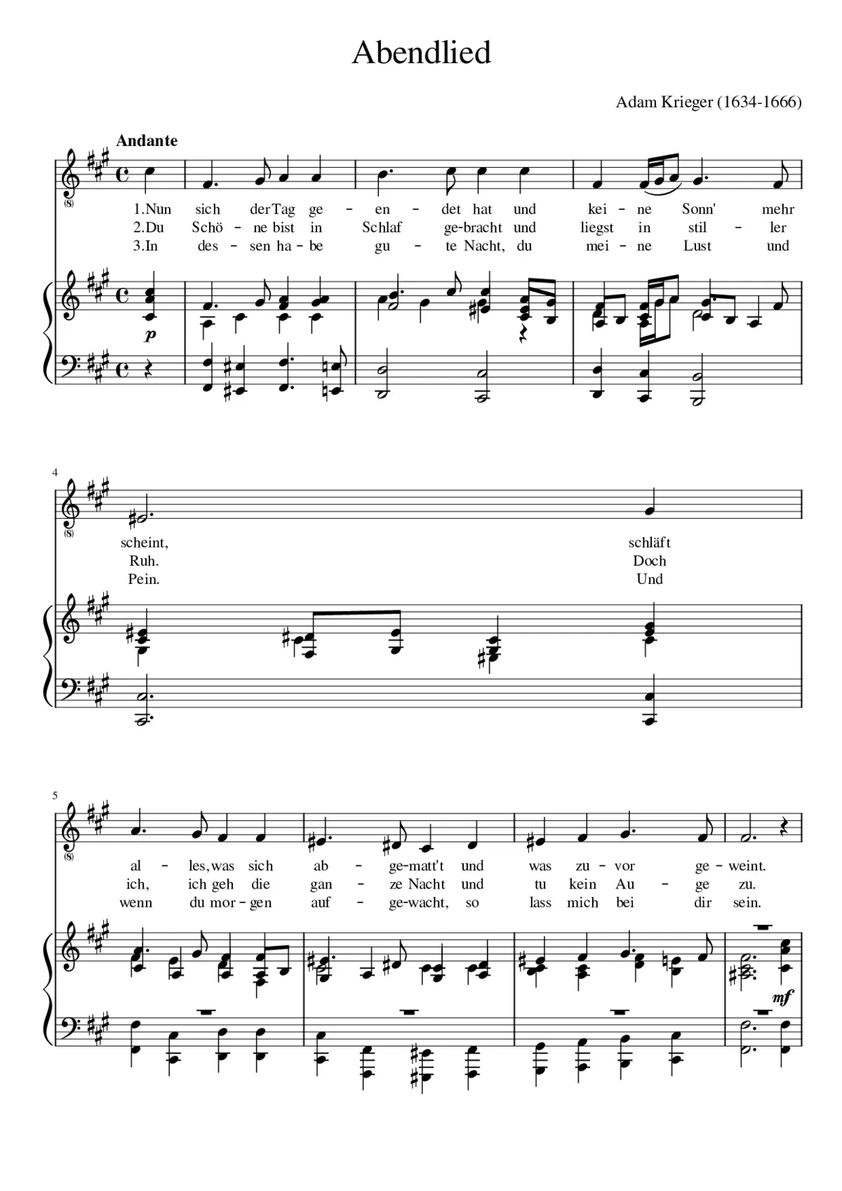 Abendlied - Page 1