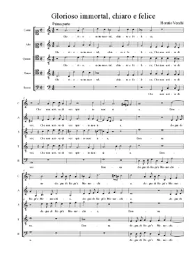 Glorioso immortal, chiaro e felice