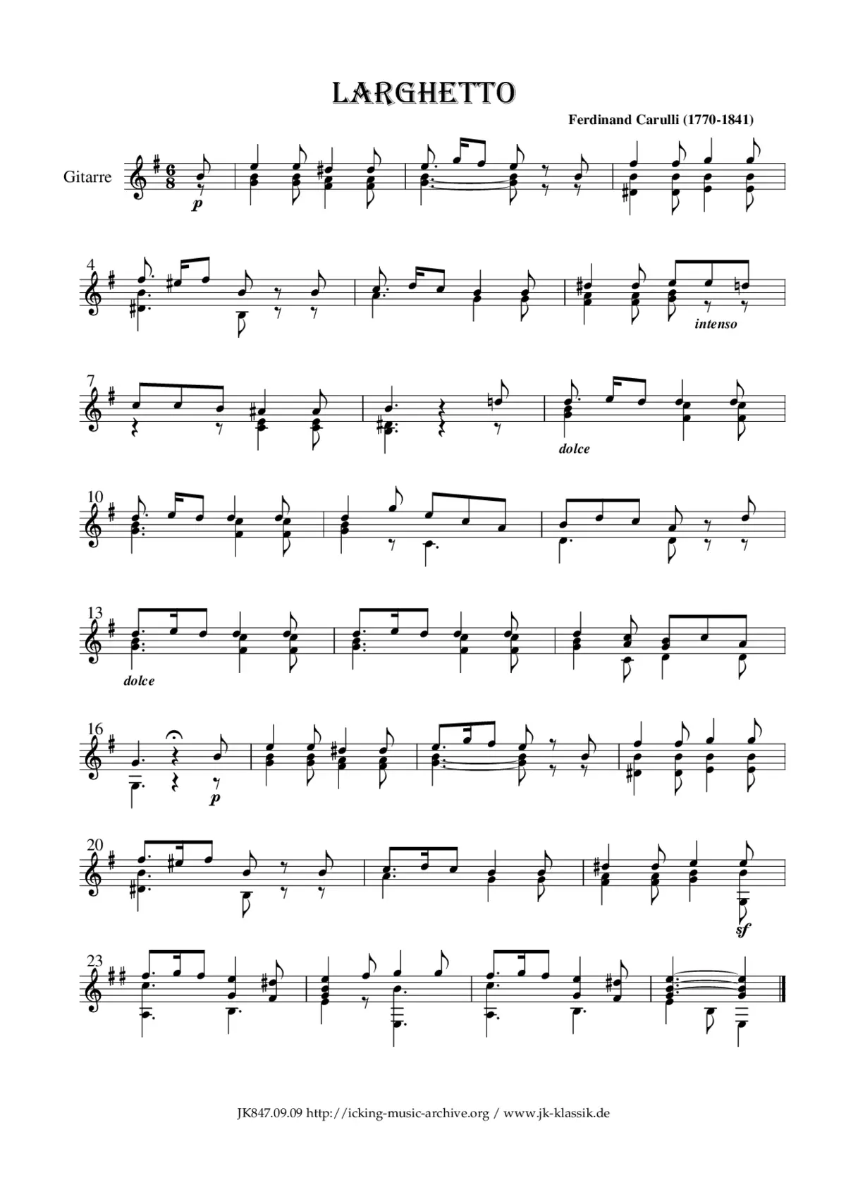 Larghetto - Page 1