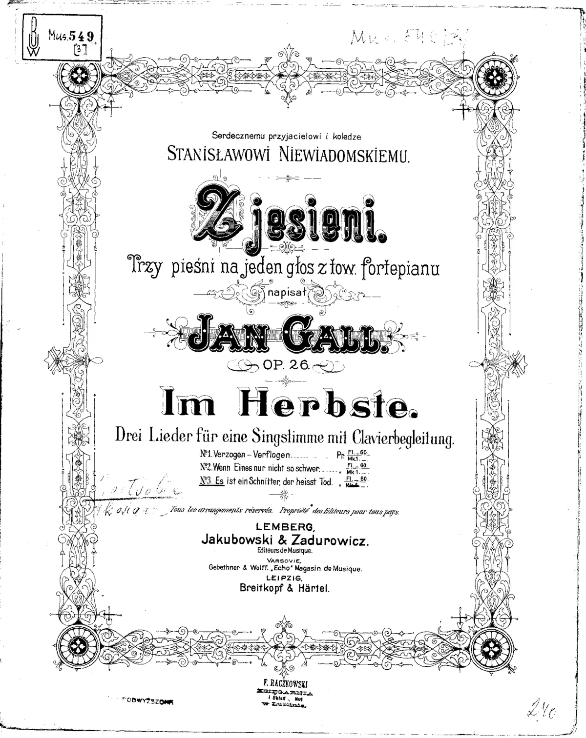 3 Pieśni - Page 1