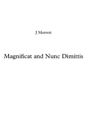 Magnificat and Nunc dimittis