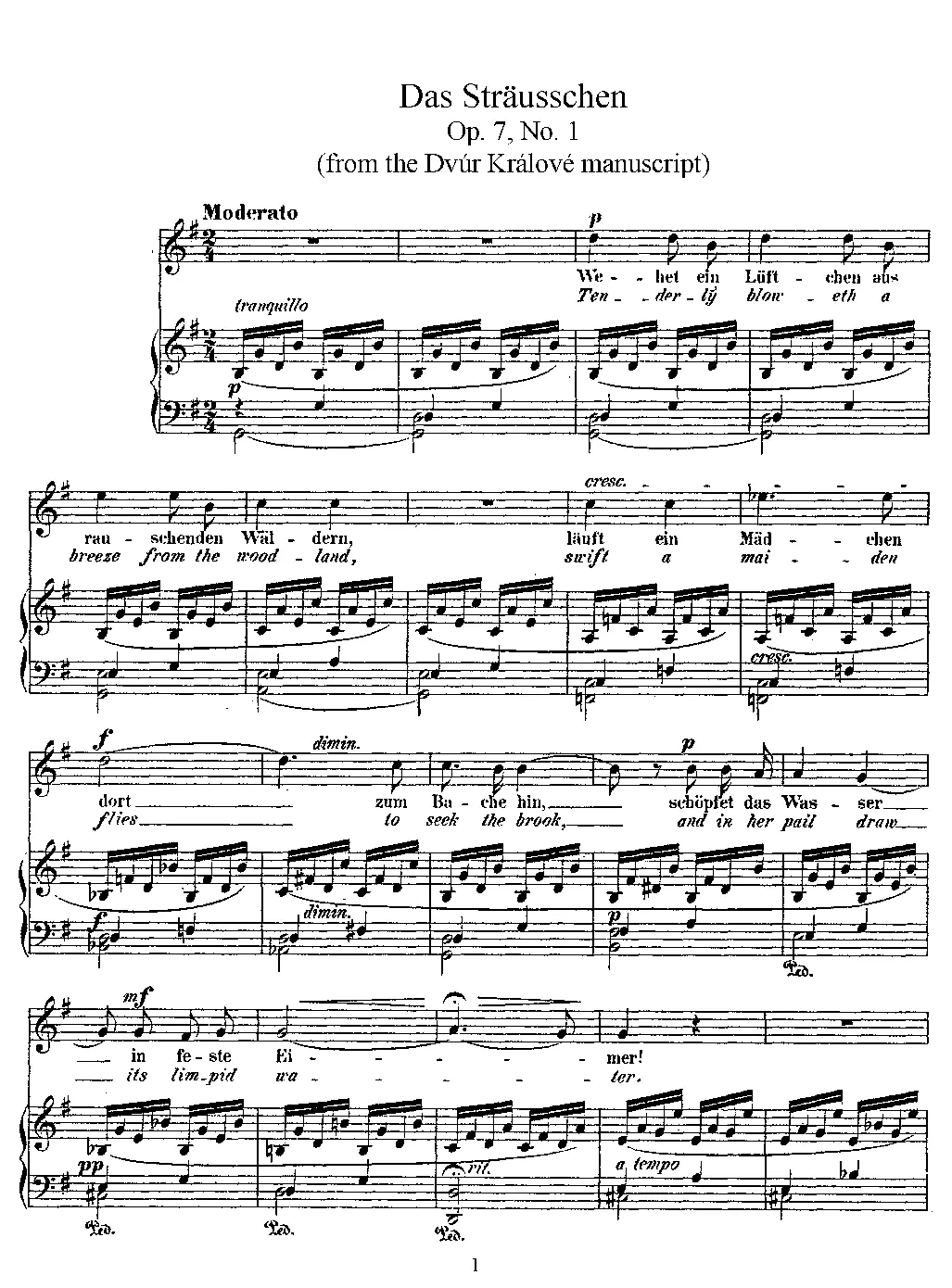 Songs from the Dvůr Králové Manuscript - Page 1
