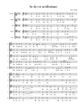 Se da voi m'allontano