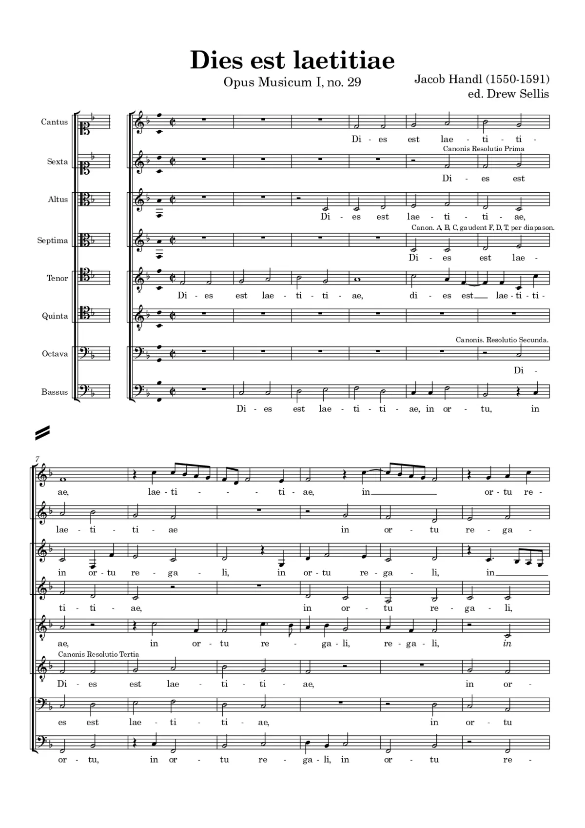 Dies est laetitiae - Page 1