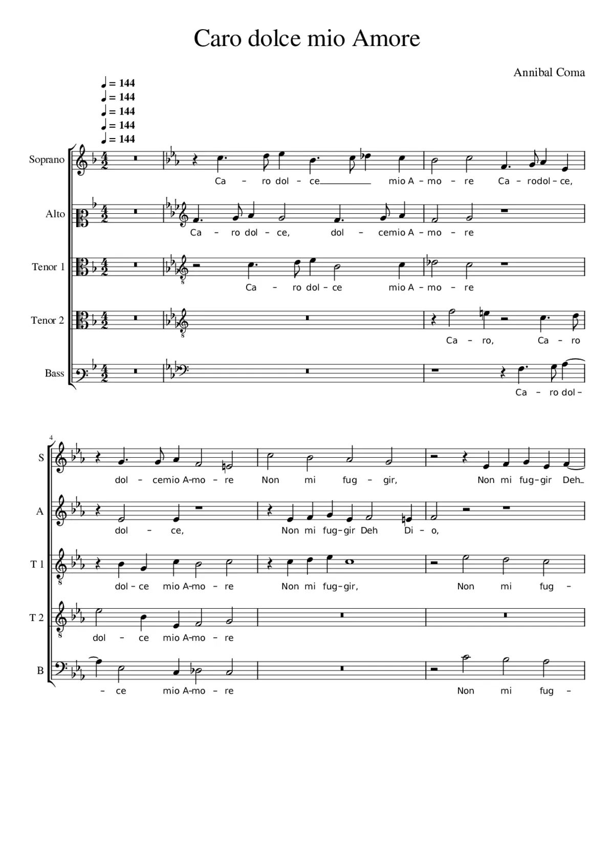 Caro dolce mio Amore - Page 1