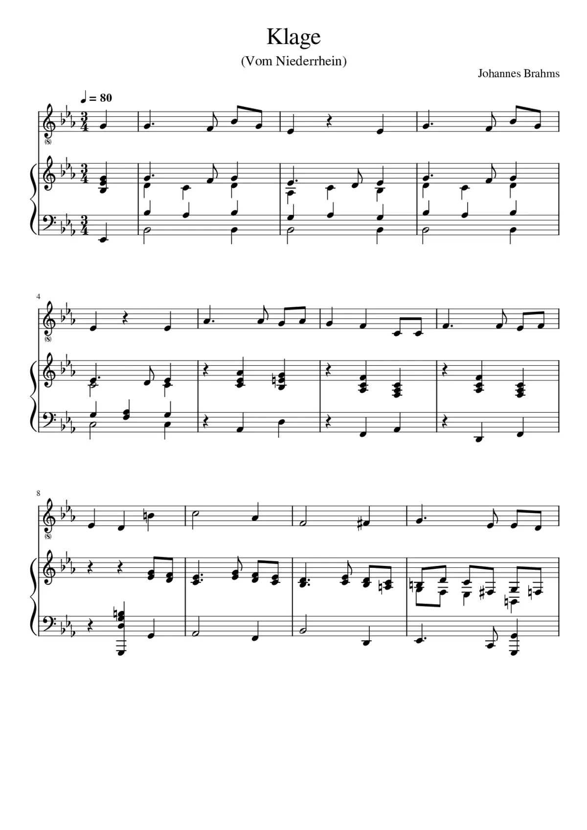 5 Lieder Op.105 - Page 1