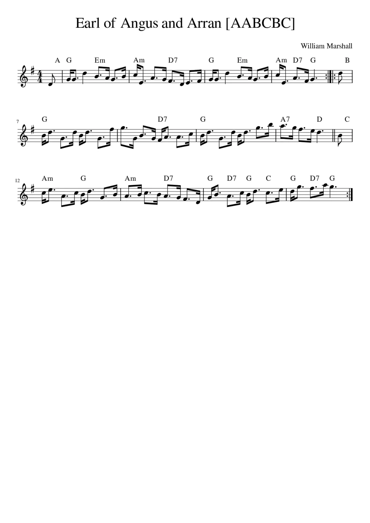 Earl of Angus and Arran [AABCBC] - Page 1