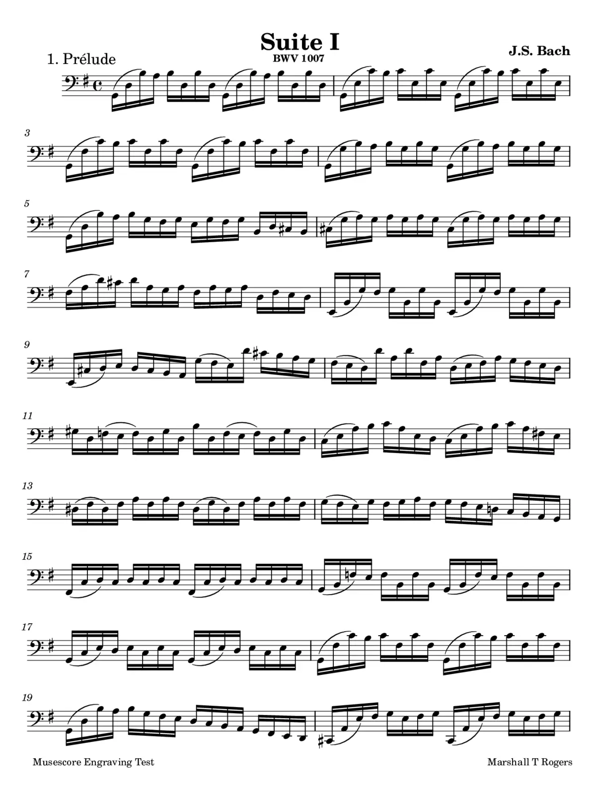 Cello Suite No.5 in C minor BWV 1011 - Page 1