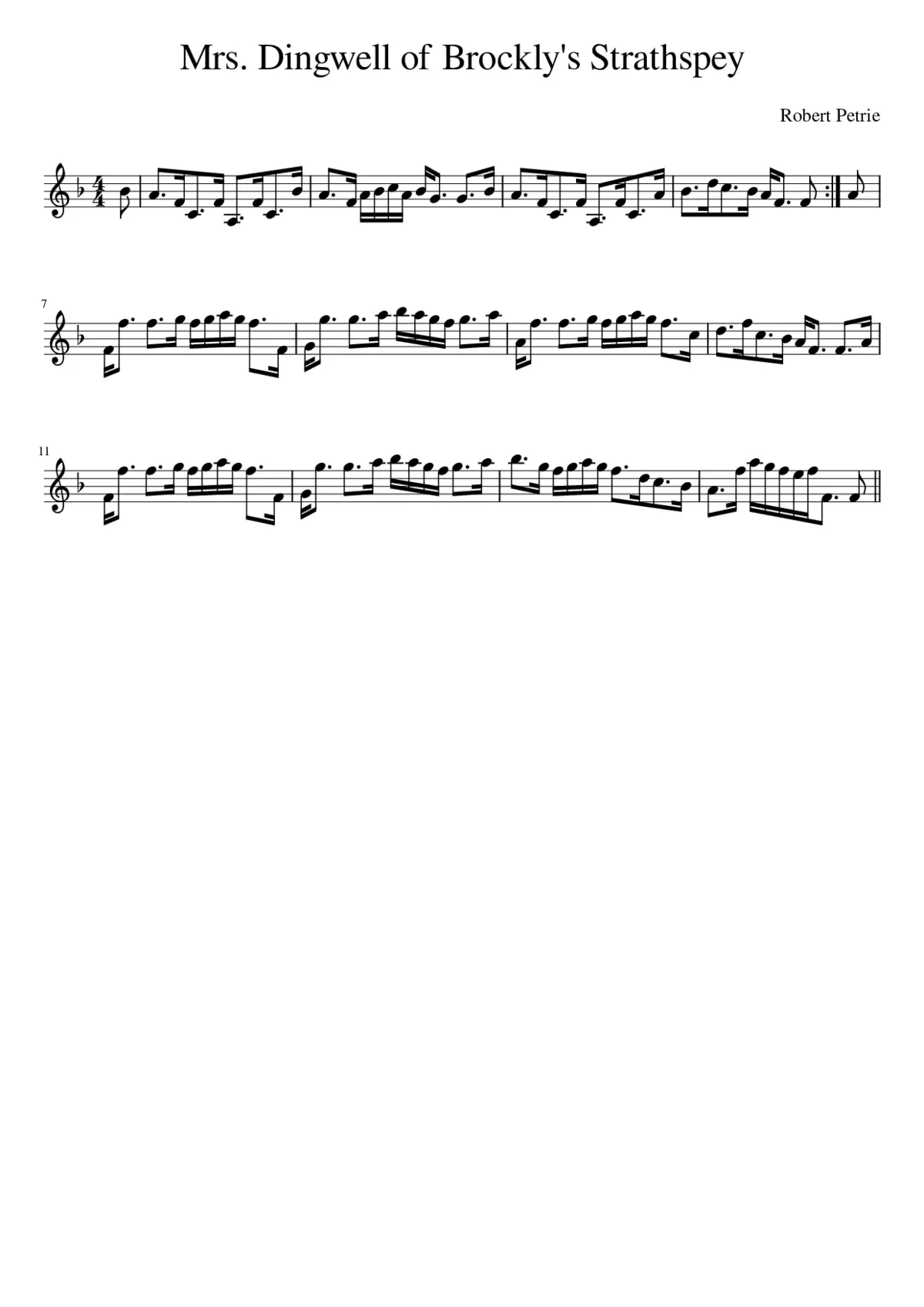 Mrs. Dingwell of Brockly's Strathspey - Page 1