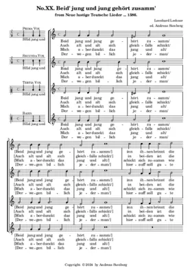 Beid' jung und jung gehört zusamm'