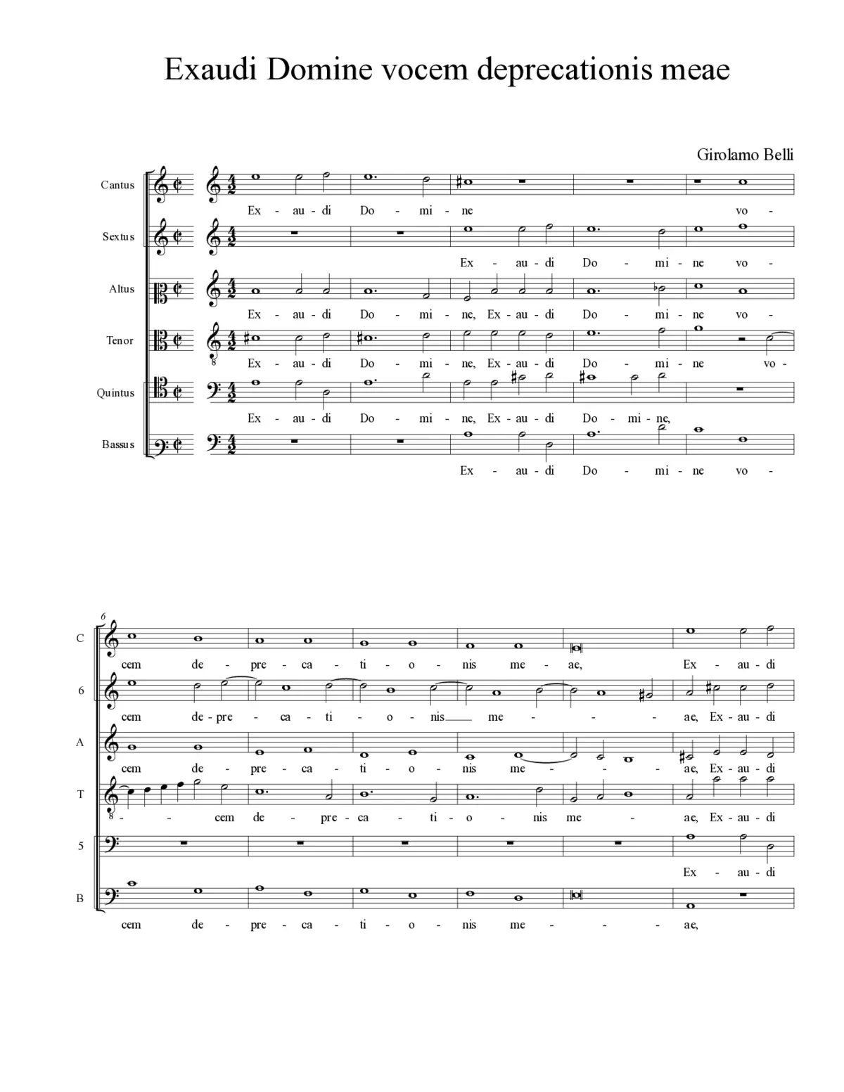 Exaudi Domine vocem deprecationis meae - Page 1