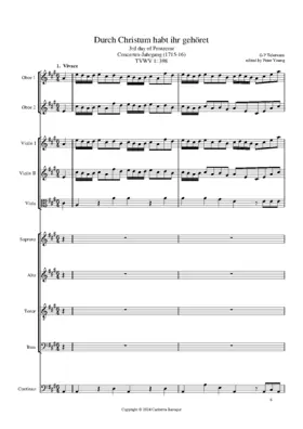 Durch Christum habt ihr gehöret, TWV 1:398