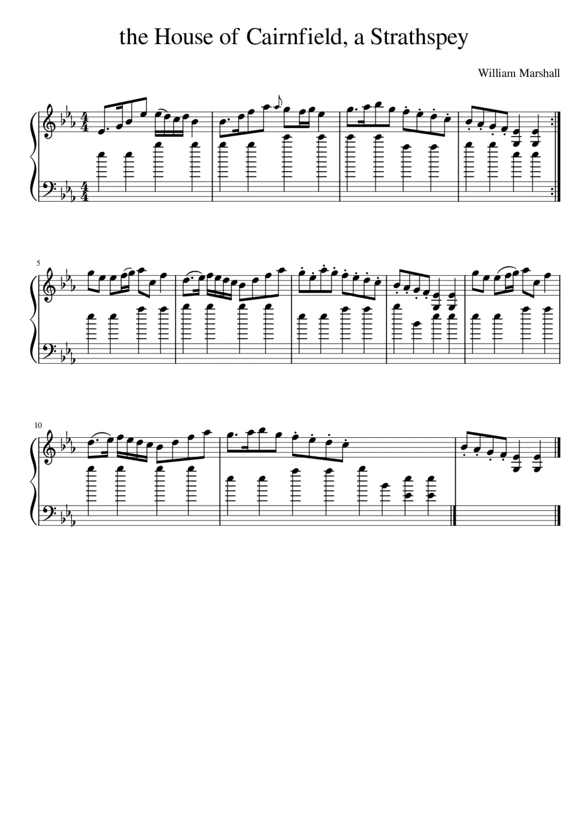 the House of Cairnfield a Strathspey - Page 1