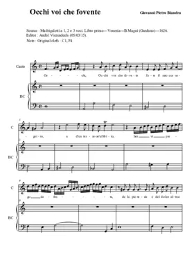 Occhi voi che sovente