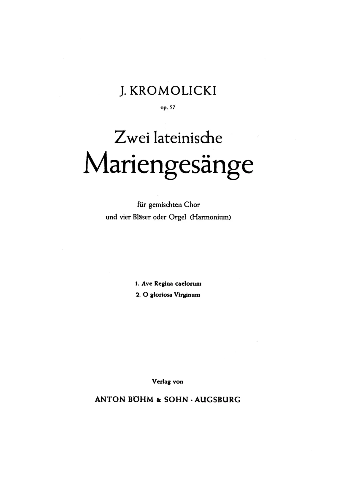 2 lateinische Mariengesänge - Page 1