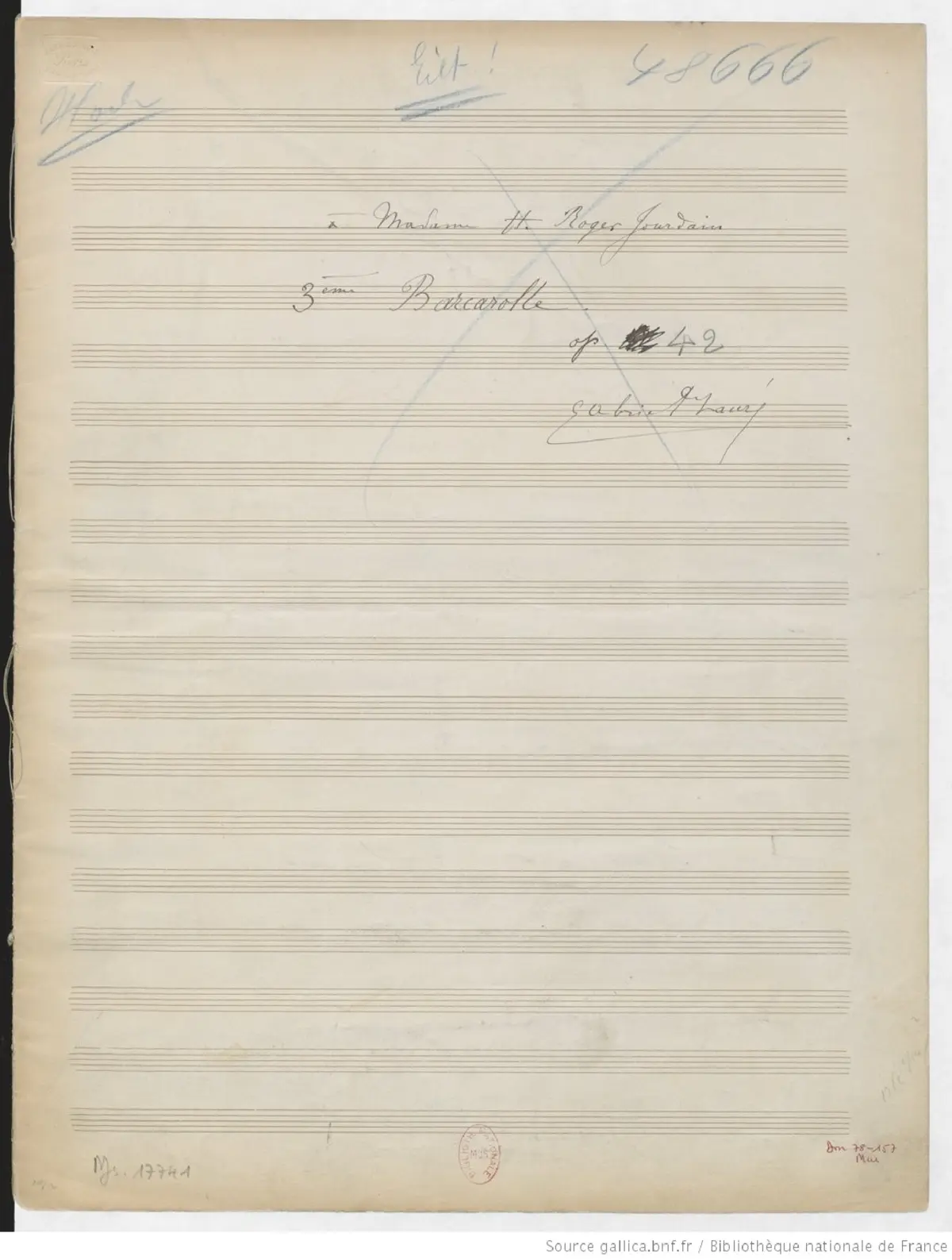 Barcarolle No.3 - Page 1