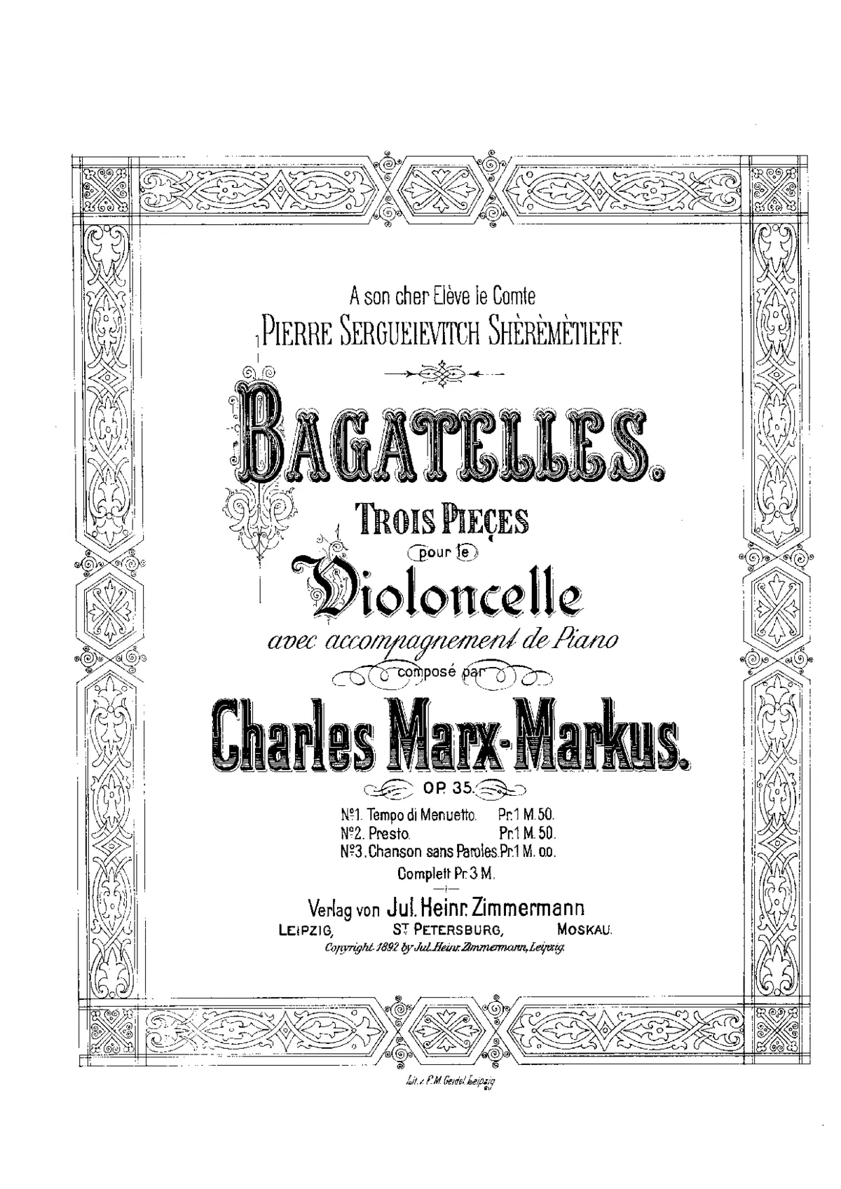 3 Bagatelles - Page 1