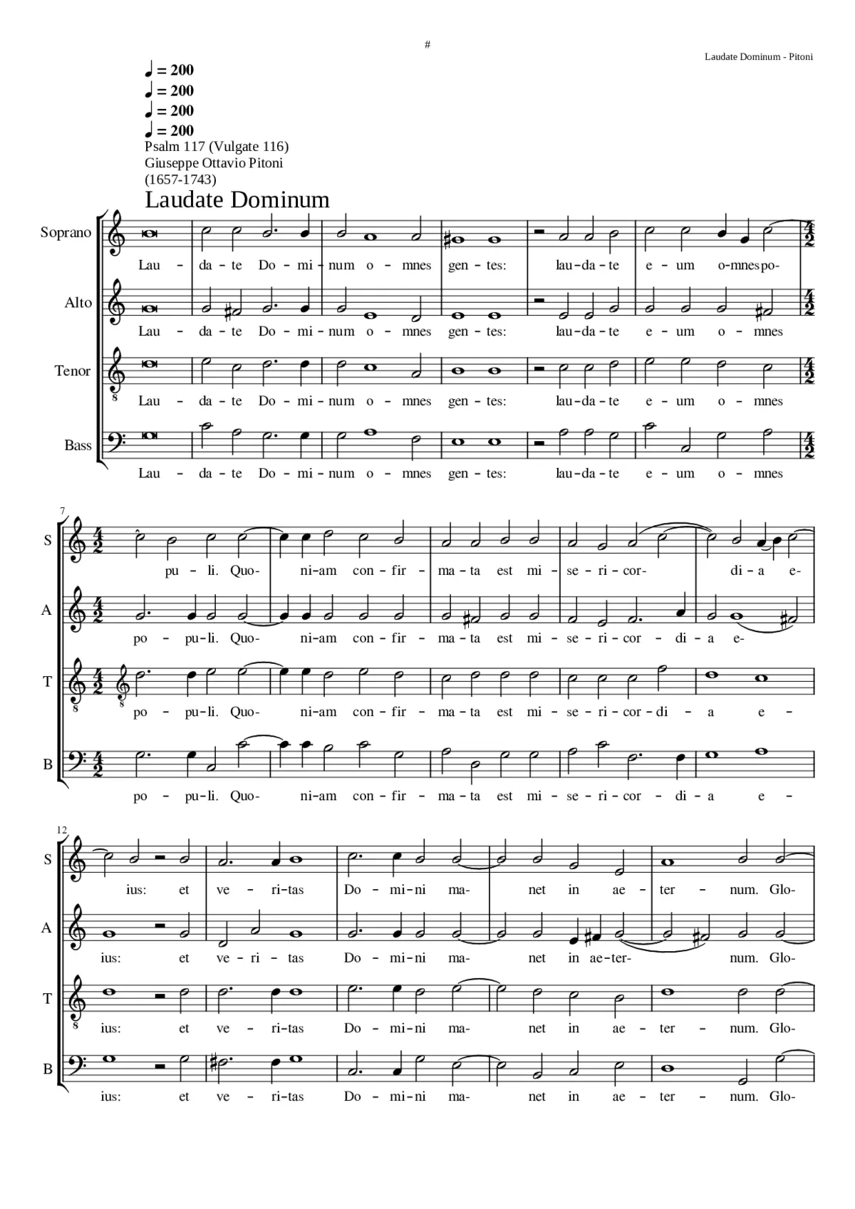 Laudate Dominum omnes gentes - Page 1