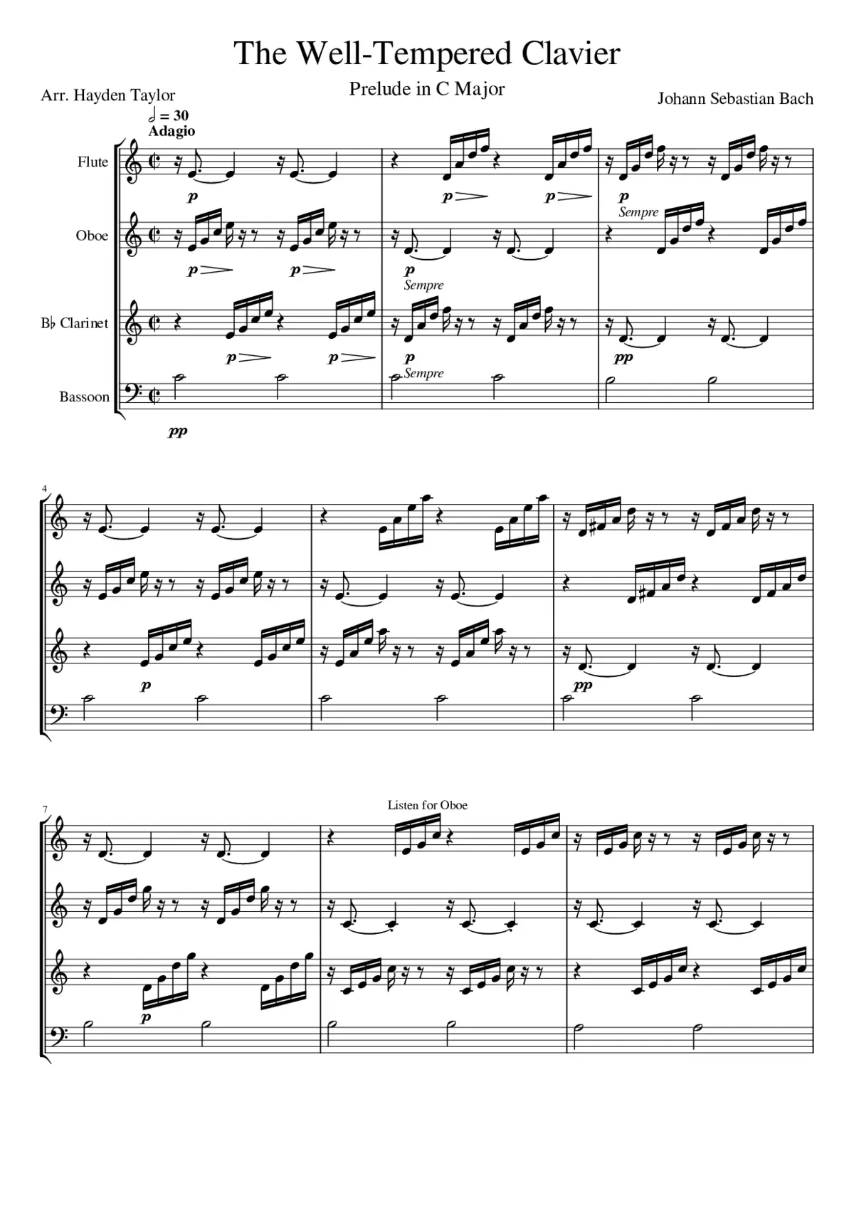 the well-tempered clavier - book 1 - no 1 prelude in c major bwv 846 - Page 1
