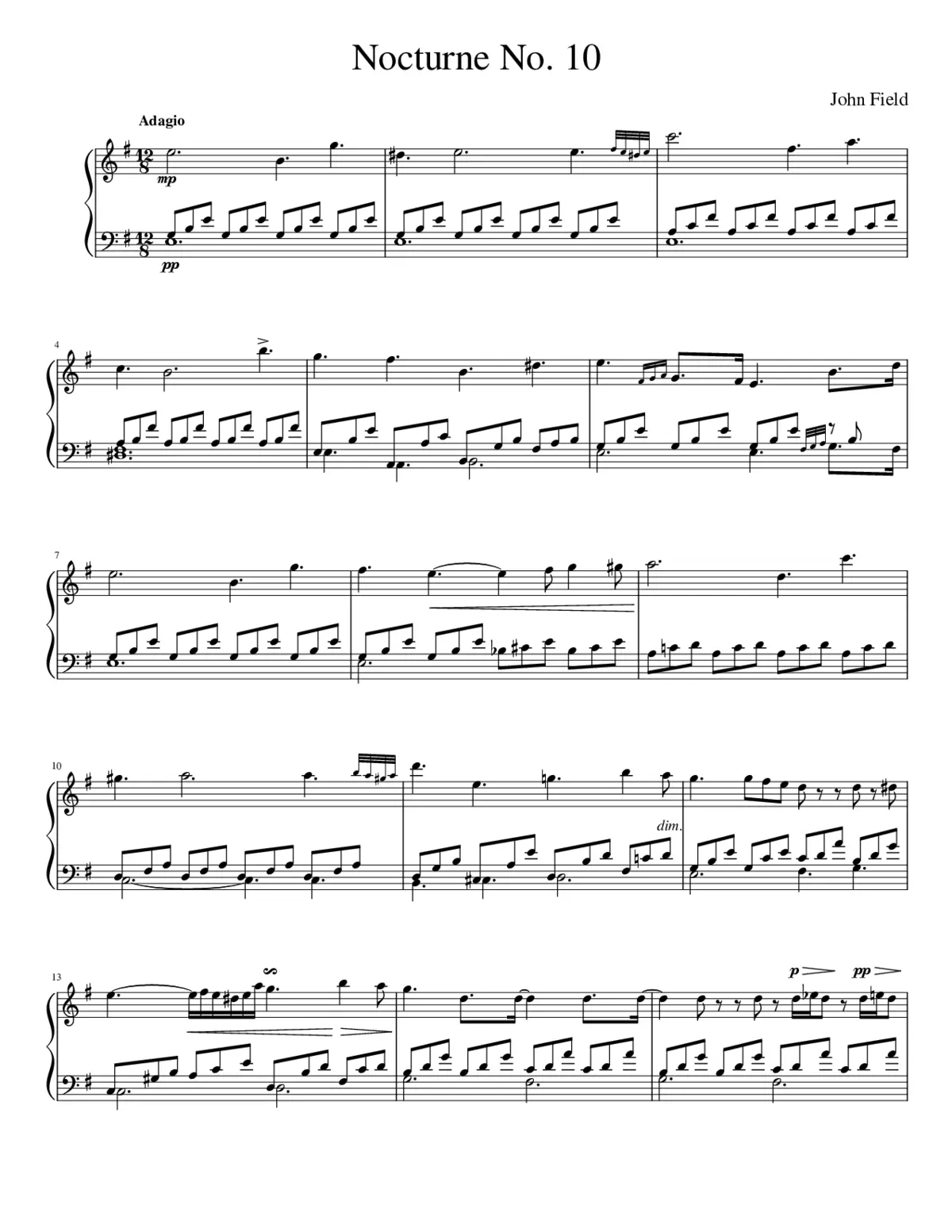 Nocturne in E minor H 46 - Page 1