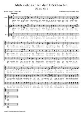 Mich zieht es nach dem Dörfchen hin, Op. 55, No. 3