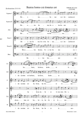 Beatus homo cui donatum est