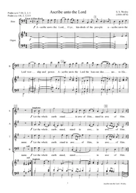 Ascribe unto the Lord