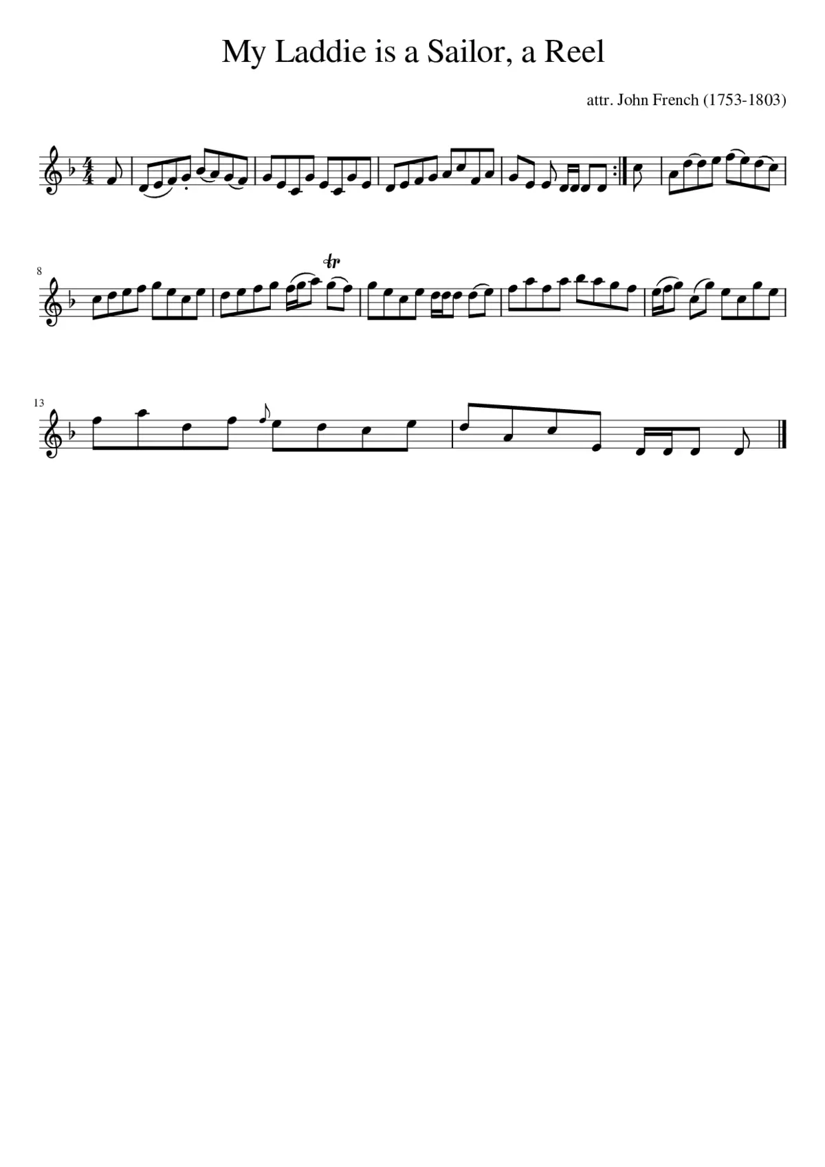 My Laddie is a Sailor a Reel - Page 1