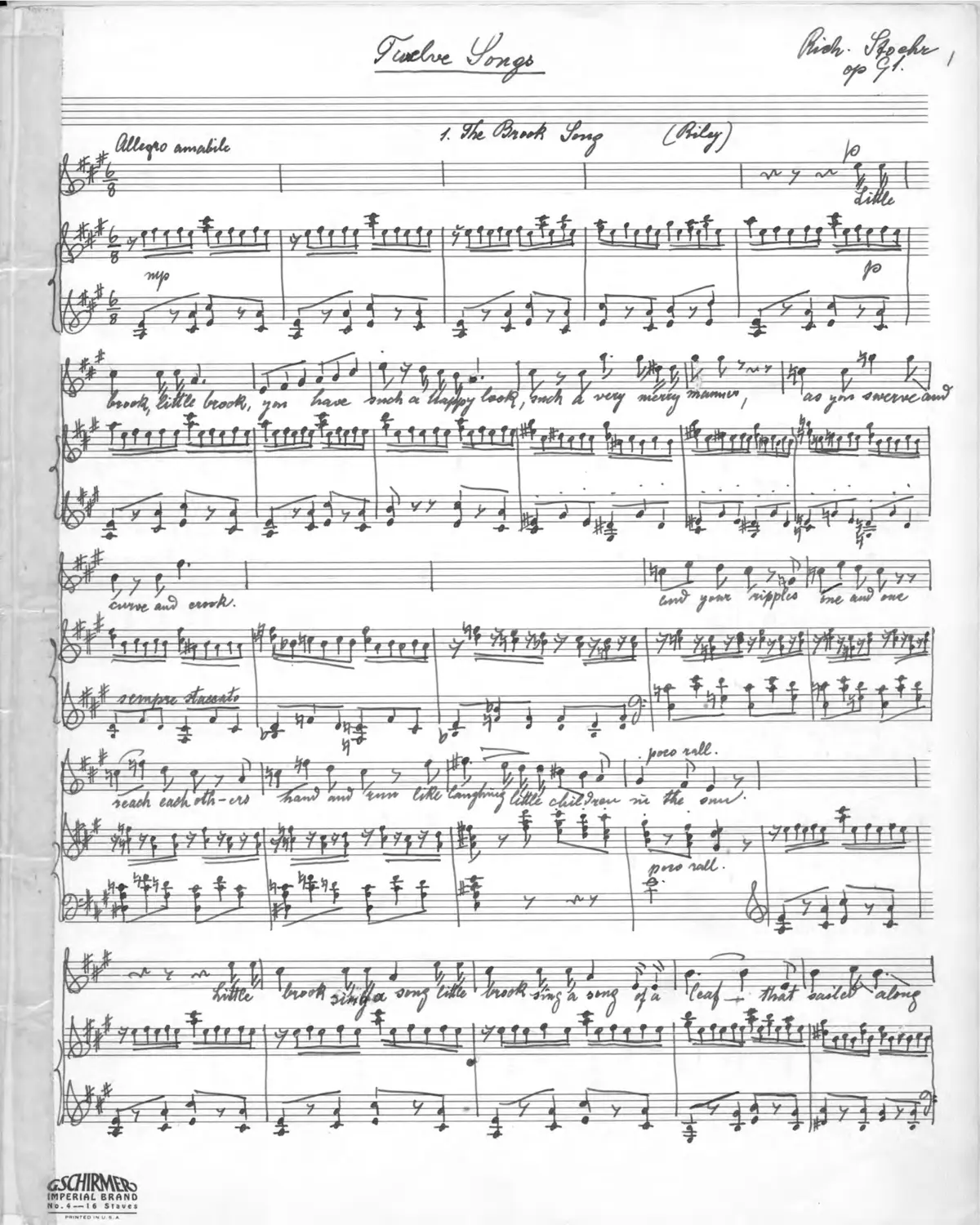 Twelve Songs - Page 1
