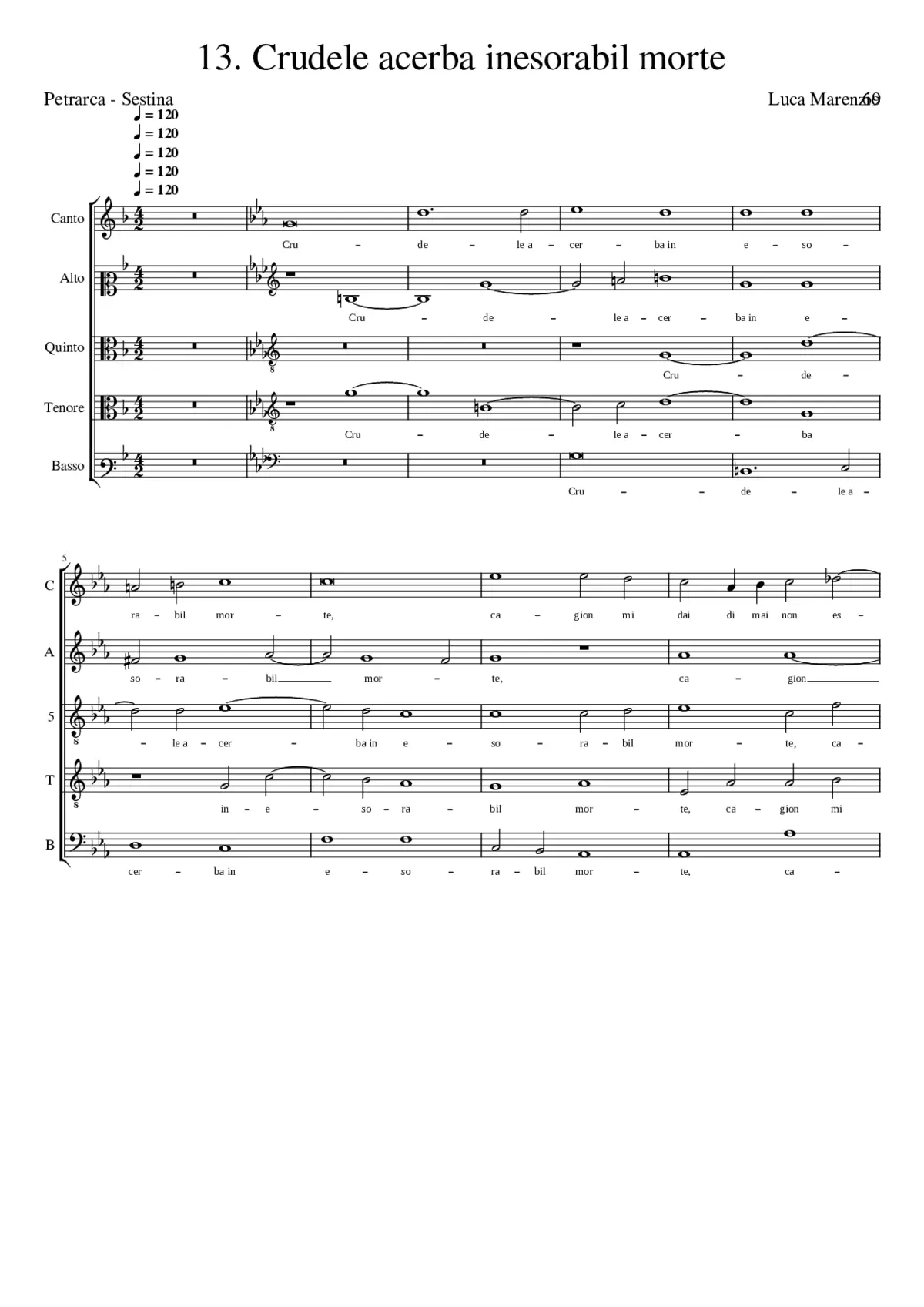 Crudele acerba inesorabil morte - Page 1