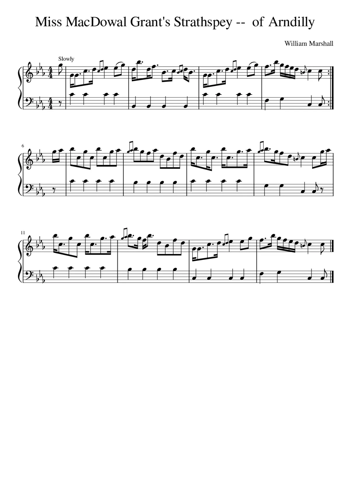 Miss MacDowal Grant's Strathspey -- of Arndilly - Page 1