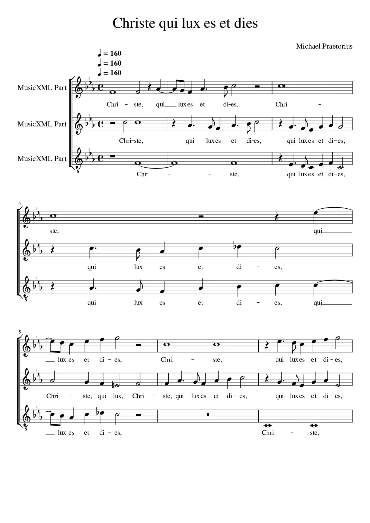 Christe qui lux es et dies - Page 1