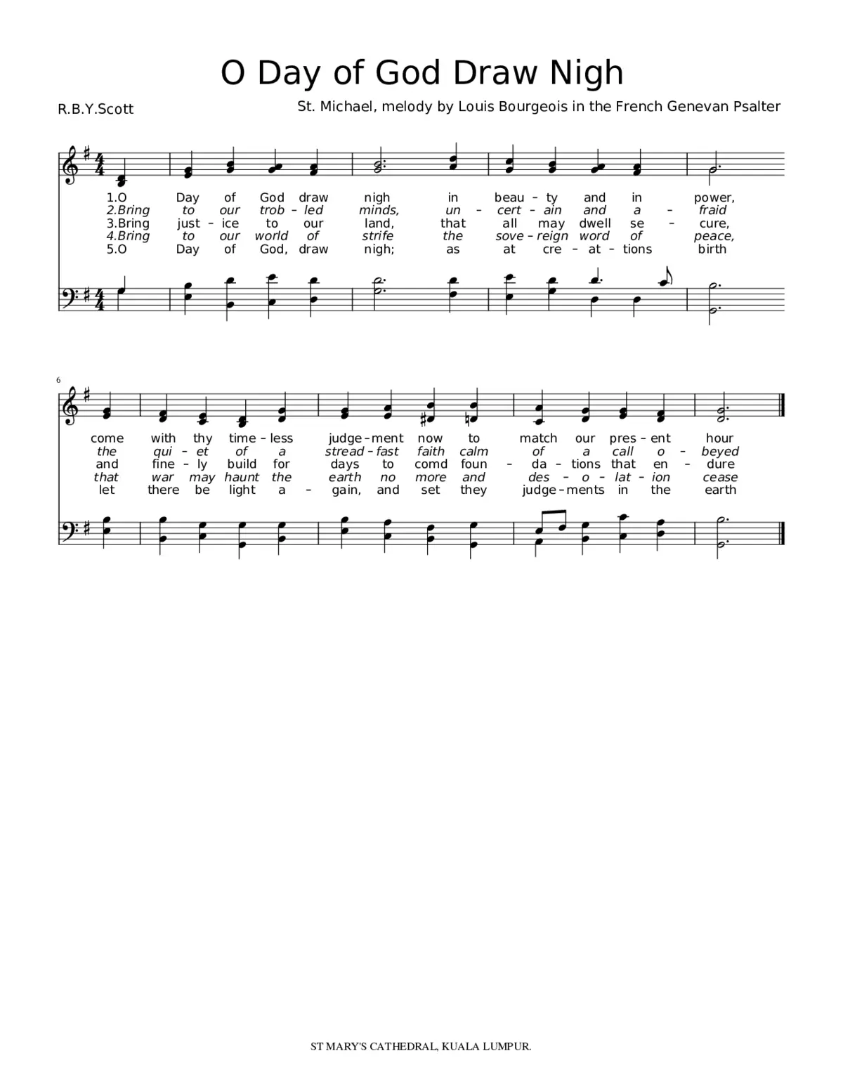O day of God Draw NIgh - St Micheal - Page 1