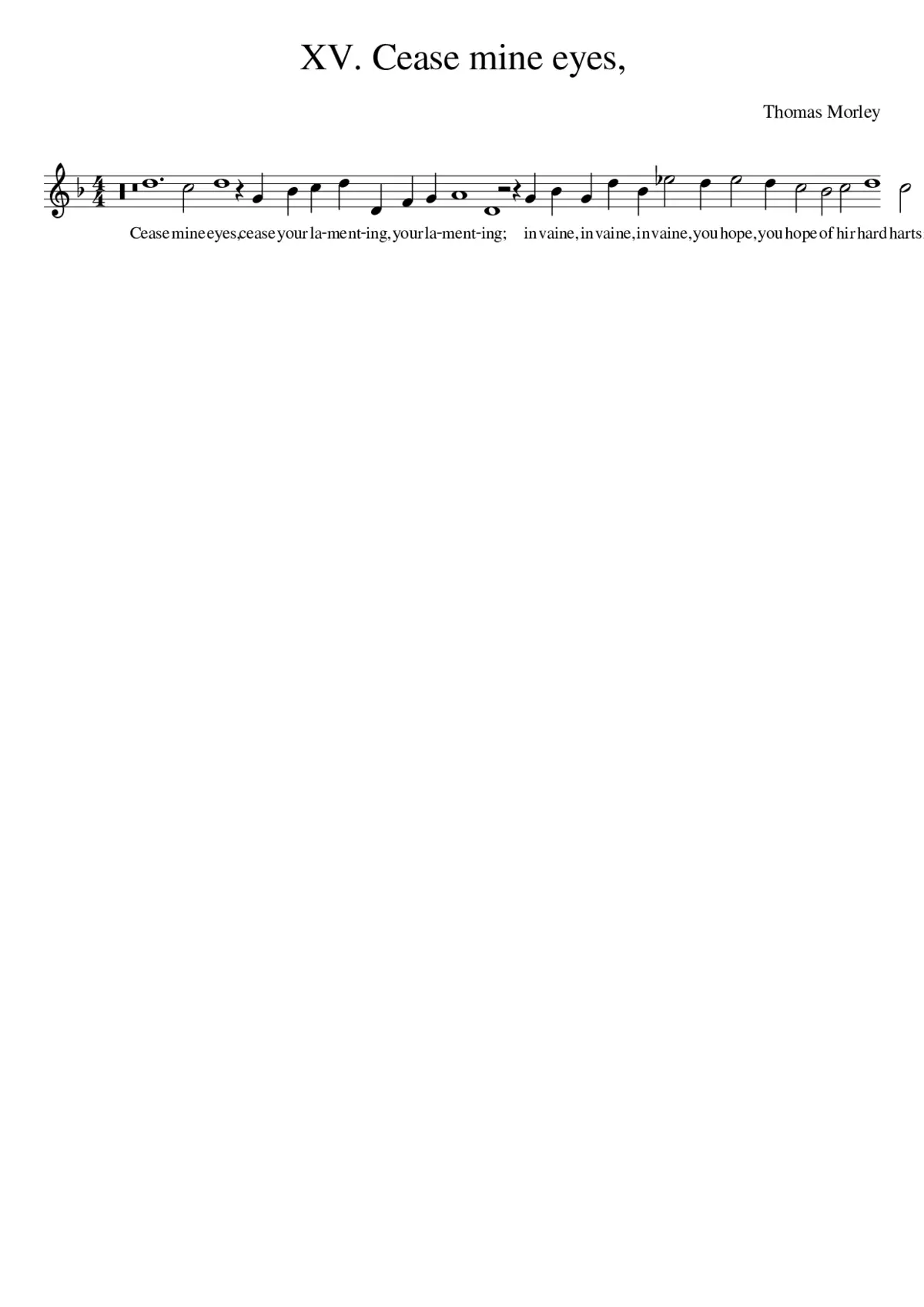 XV. Cease mine eyes - Page 1