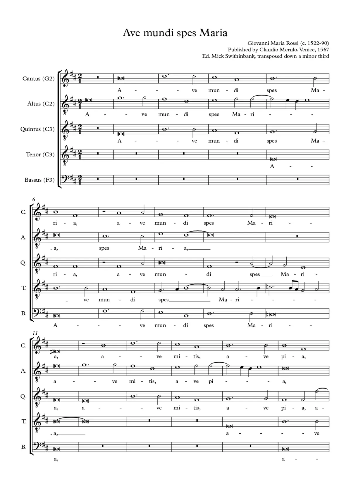 Ave mundi spes Maria - Page 1