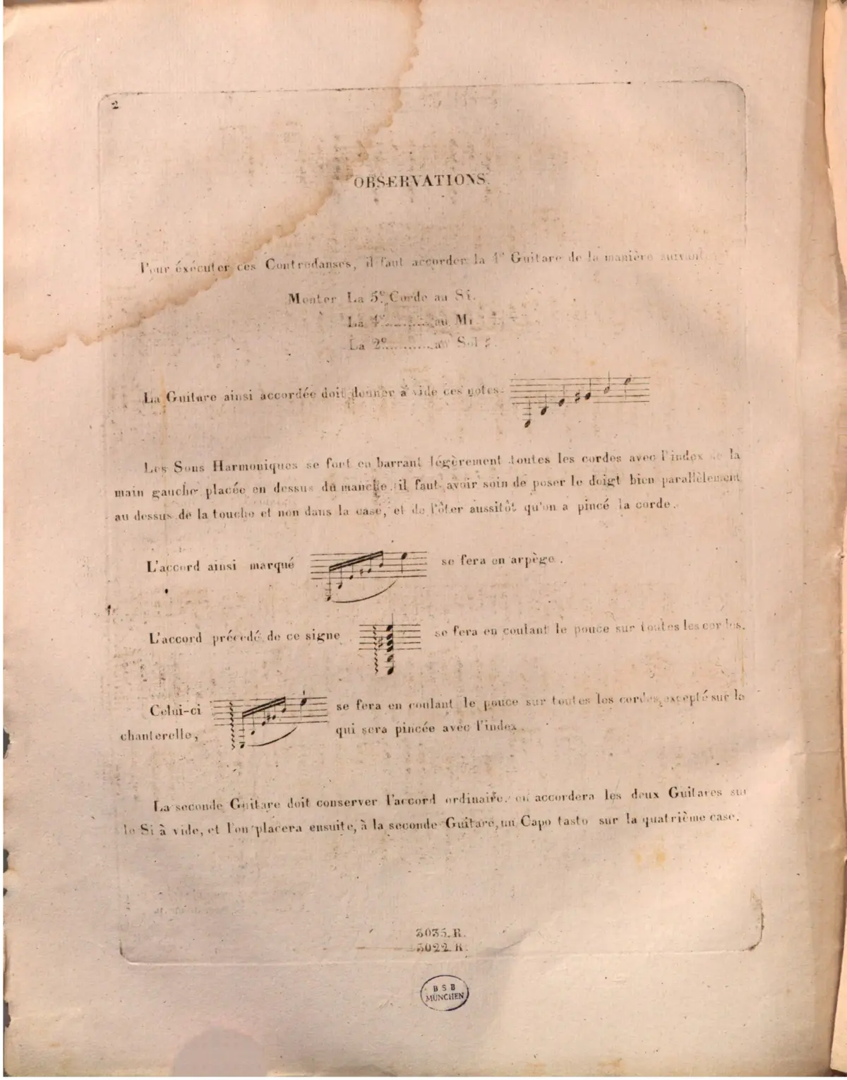Second Recueil de Contredanses pour deux Guitares - Page 1