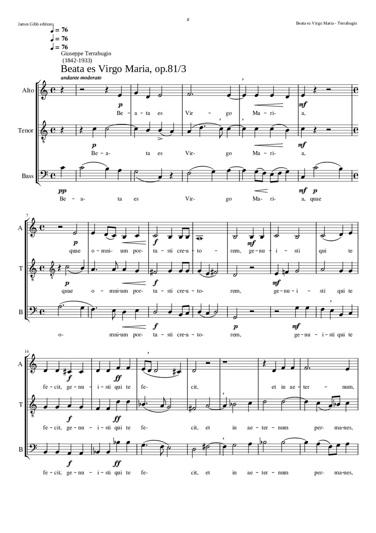 Beata es Virgo Maria - Page 1