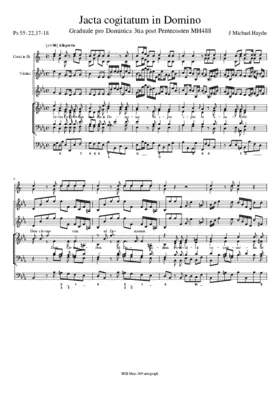 Jacta cogitatum in Domino, MH 488