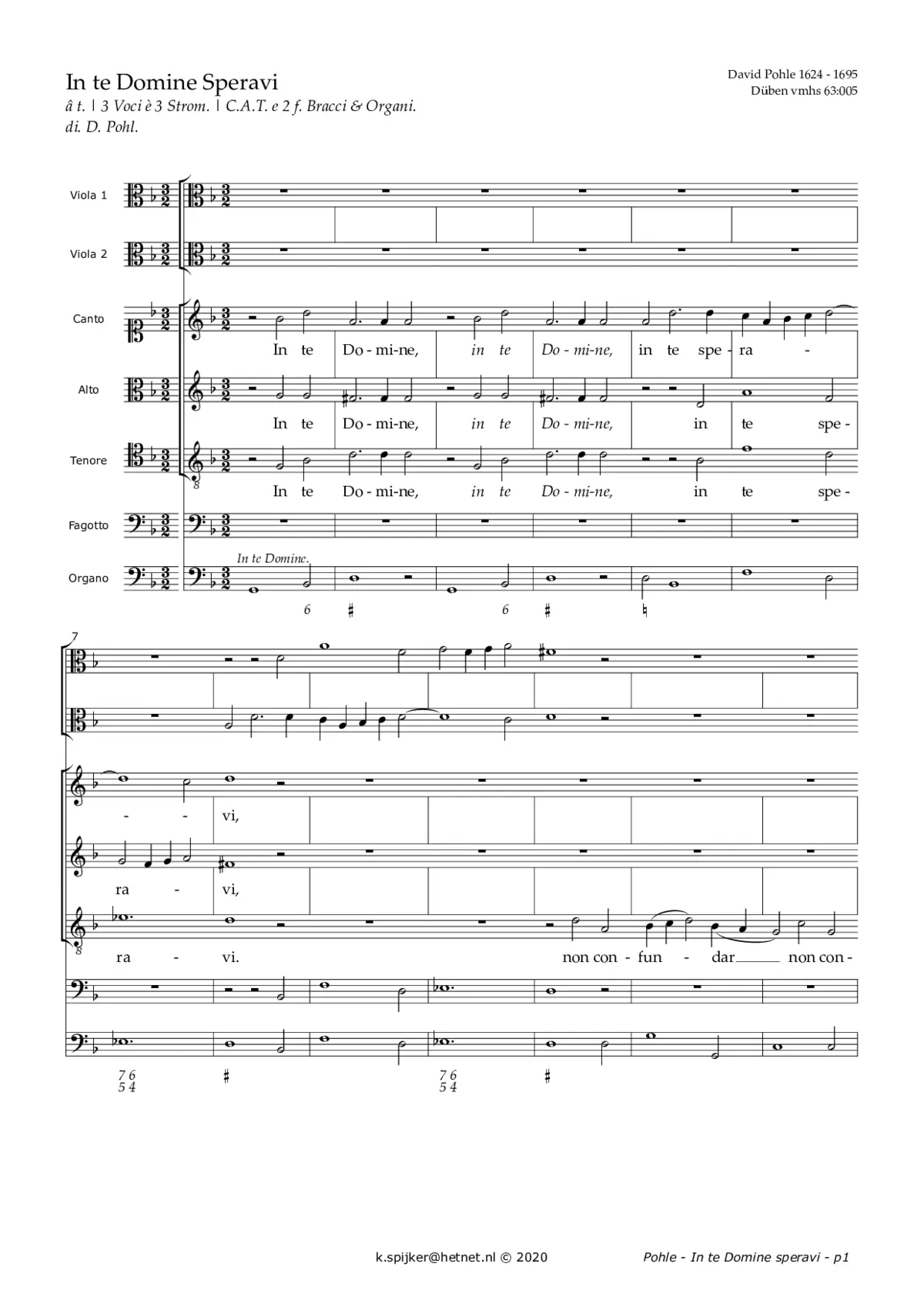 In te Domine speravi - Page 1
